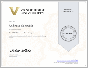GPT Advanced Data Analysis Certificate