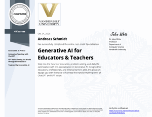 Generative AI for Educators and Techers Certificate
