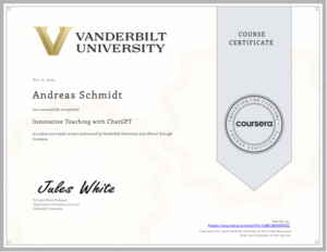 Innovative Teaching using ChatGPT Certificate
